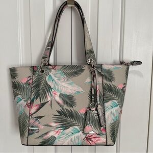 Guess Tropical Print Tote Bag - Multicolor 15x10x6” NEW